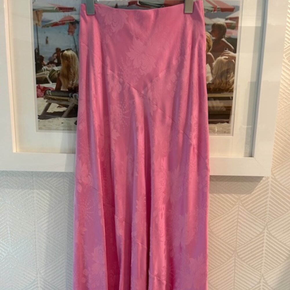 LoveShackFancy Pink Floral Skirt